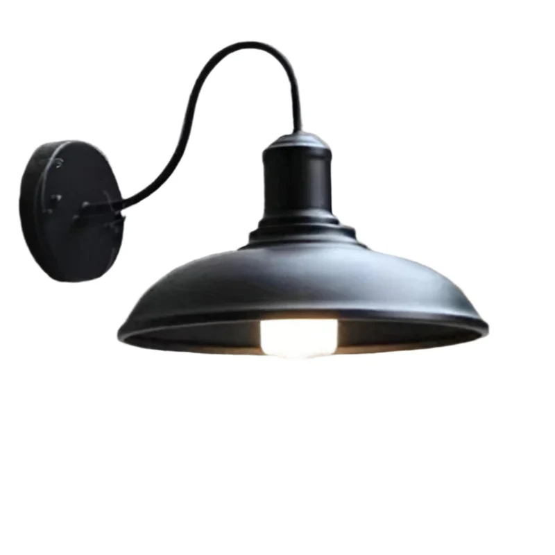 Buitenlamp Gooseneck Industrieel IP65 Waterdicht Brons LED Ø24 Ø29 Veranda | Sansoti