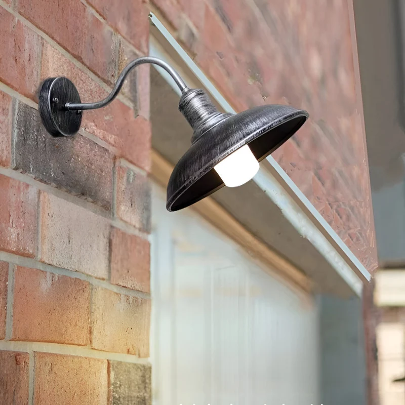 Buitenlamp Gooseneck Industrieel IP65 Waterdicht Brons LED Ø24 Ø29 Veranda | Sansoti