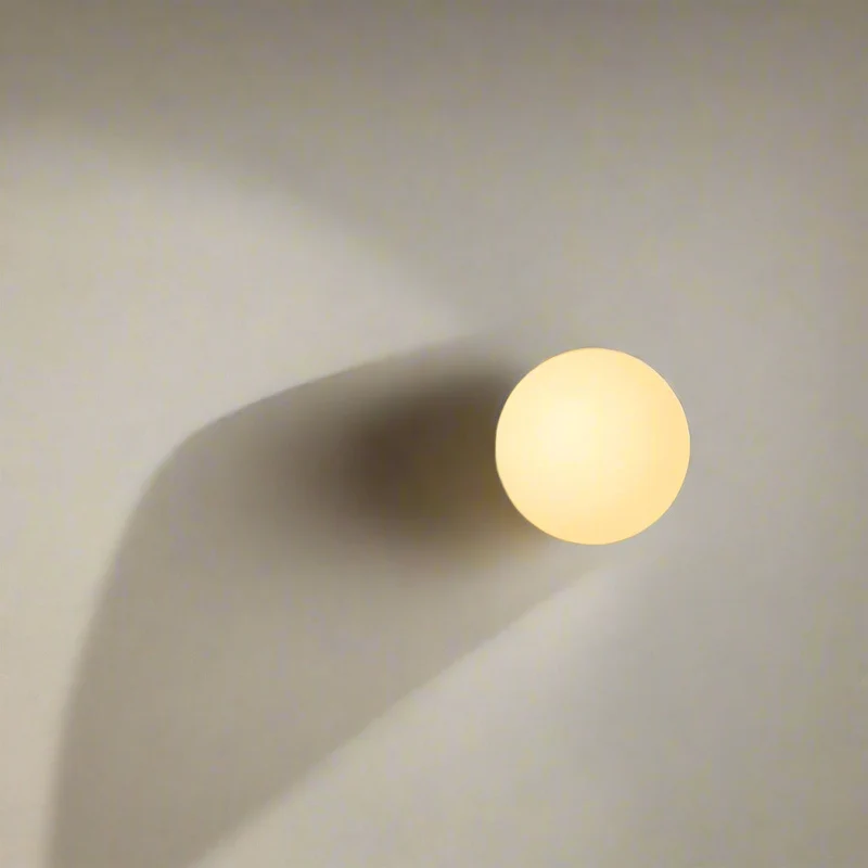 Wandlamp Rond Gesatineerd Glas Minimalistisch Japandi Ø12 Ø20 Slaapkamer Hal | Sansoti