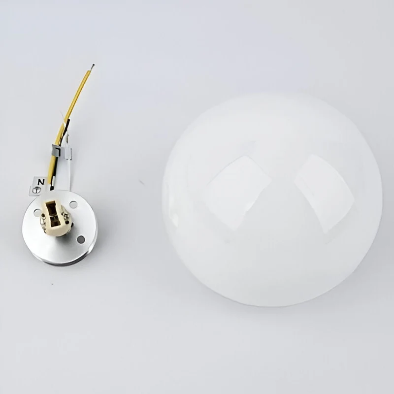 Wandlamp Rond Gesatineerd Glas Minimalistisch Japandi Ø12 Ø20 Slaapkamer Hal | Sansoti