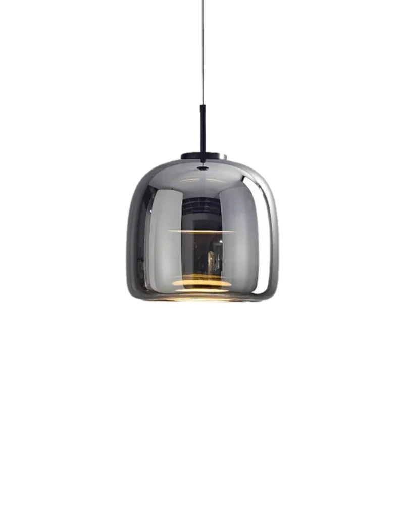 Hanglamp Rookglas met LED Verlichting Goud Zwart Amber Dimbaar Eetkamer | Scandinavische Glazen Plafondlamp Metalen Finish Keukeneiland Moderne Verlichting Woonkamer Design | Sansoti