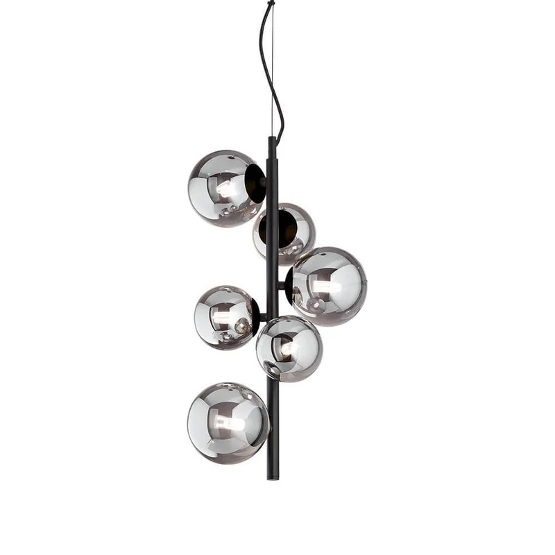 Perlage 6-flammige Pendellampe Glas