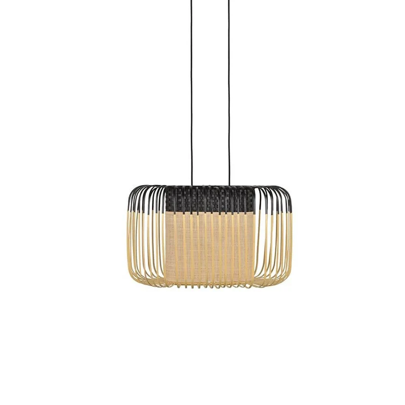 Forestier Esstisch-Hängeleuchte Bamboo Oval