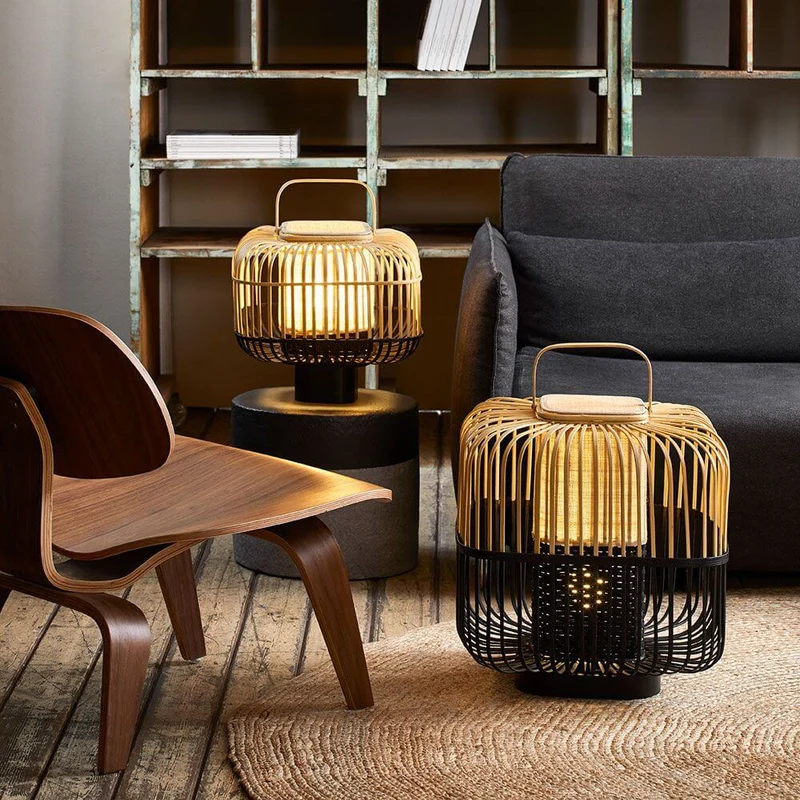 Forestier Bamboo Square Tischlampe