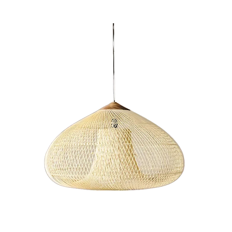 Elegant Handmade Rattan Japandi Pendant Light