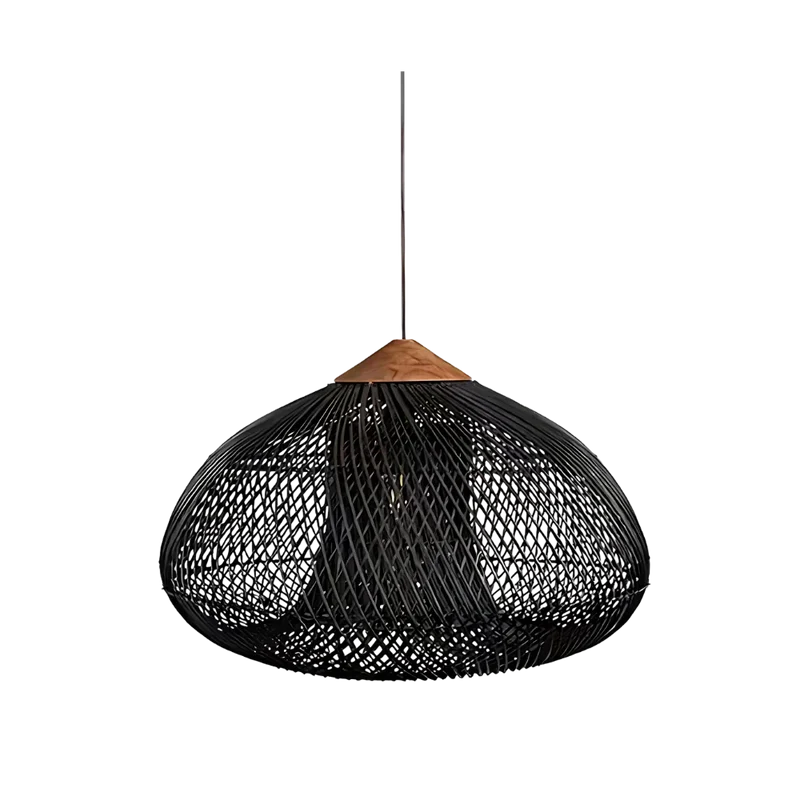 Elegant Handmade Rattan Japandi Pendant Light