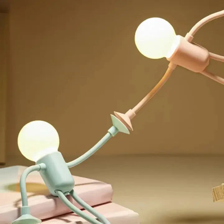 Flexibele LED Figuumlamp 18cm Warmwit Tafellamp Nachtlamp Sfeerverlichting Slaapkamer Woonkamer Decoratief Licht Siliconen USB Oplaadbaar | Sansoti