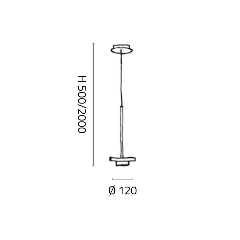 Desideria LED-Abhängung Metallstab (ohne Glas)