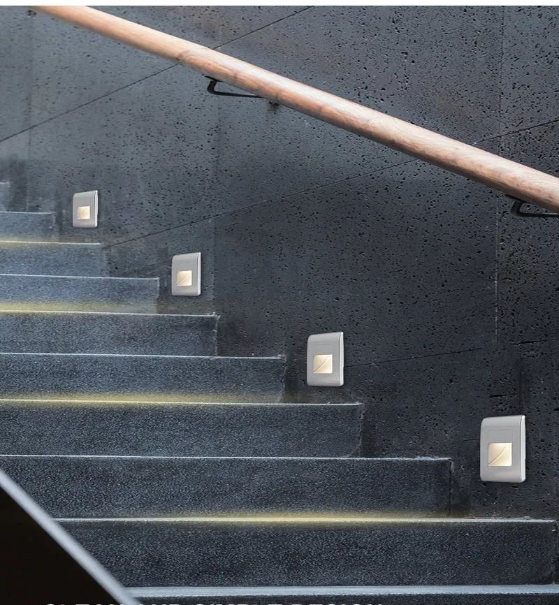 Inbouwspot voor Trappen met Bewegingssensor en Vier Kleuropties | Sansoti