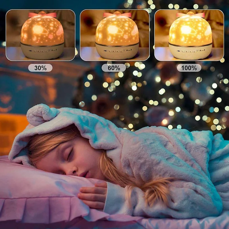 Sterrenprojector Nachtlampje Konijn & Hert met Muziek en USB-Oplader voor Kinderkamer | Sansoti