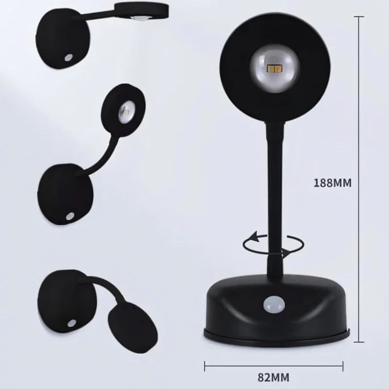 Draadloze LED Spotverlichting met Bewegingssensor 360° Verstelbaar Warm/Neutraal/Koel Wit Oplaadbaar USB-C | Sansoti