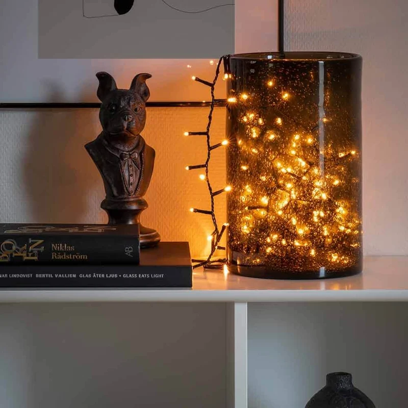LED Büschellichterkette Cluster Schwarz