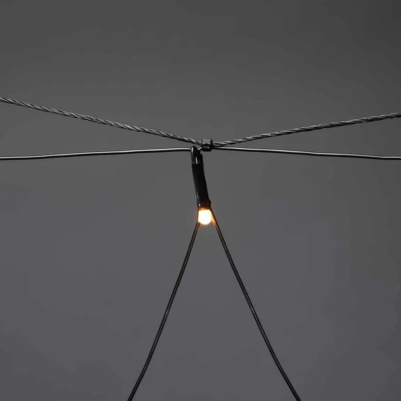 Micro LED Lichternetz IP44 Schwarz
