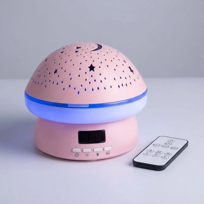 Sterrenprojectoren Lamp Draadloos Oplaadbaar Roterende Sterren LED Slaapkamer Kinderkamer Rustgevend Multikleur Touch Remote Timer Display | Sansoti