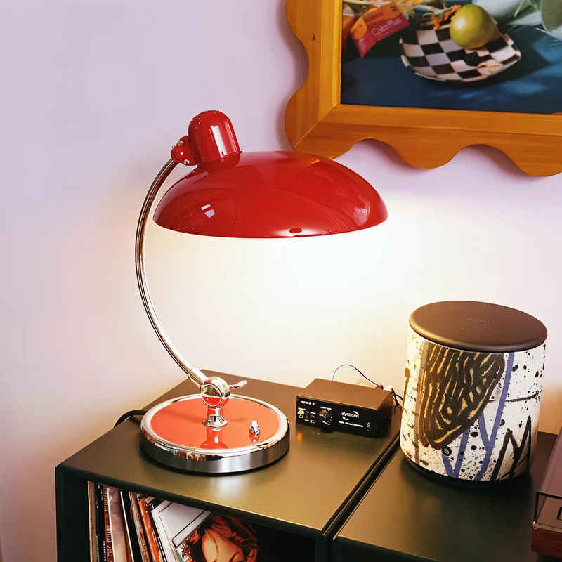 Bureaulamp Verstelbaar Metaal Retro E27 LED Leeslamp Nachtkastje Zwart Groen Rood IJzer Klassiek Vintage Werklamp Instelbare Arm | Sansoti