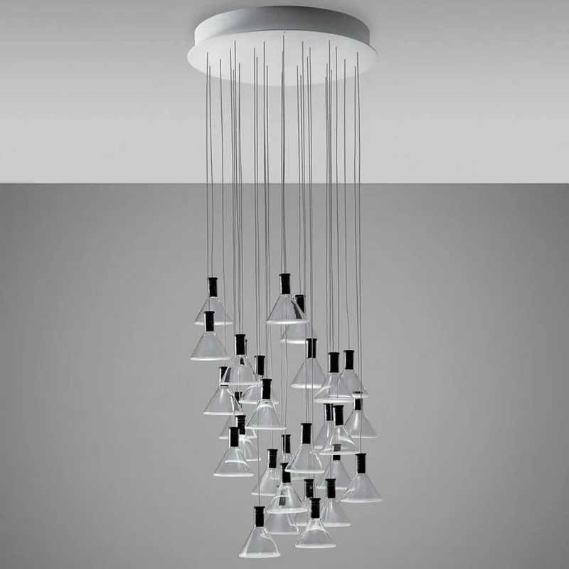 Fabbian Multispot LED-Hängeleuchte Polair 30-flammig rund