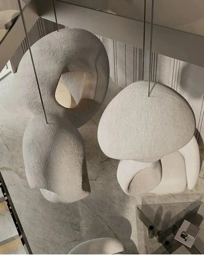 Organische Steen Hanglamp – Sculptural Elegantie voor Modern Interieur | Sansoti