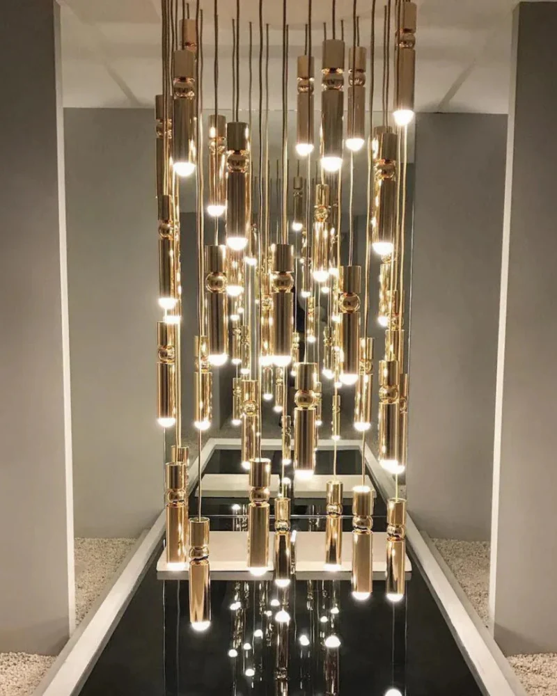 Sculptuurlamp Hanglamp met Vloeiende Vormen Zwart Goud Zilver 1-3-5 Lichtpunten Modern Design Eetkamer Woonkamer Slaapkamer Verlichting | Sansoti