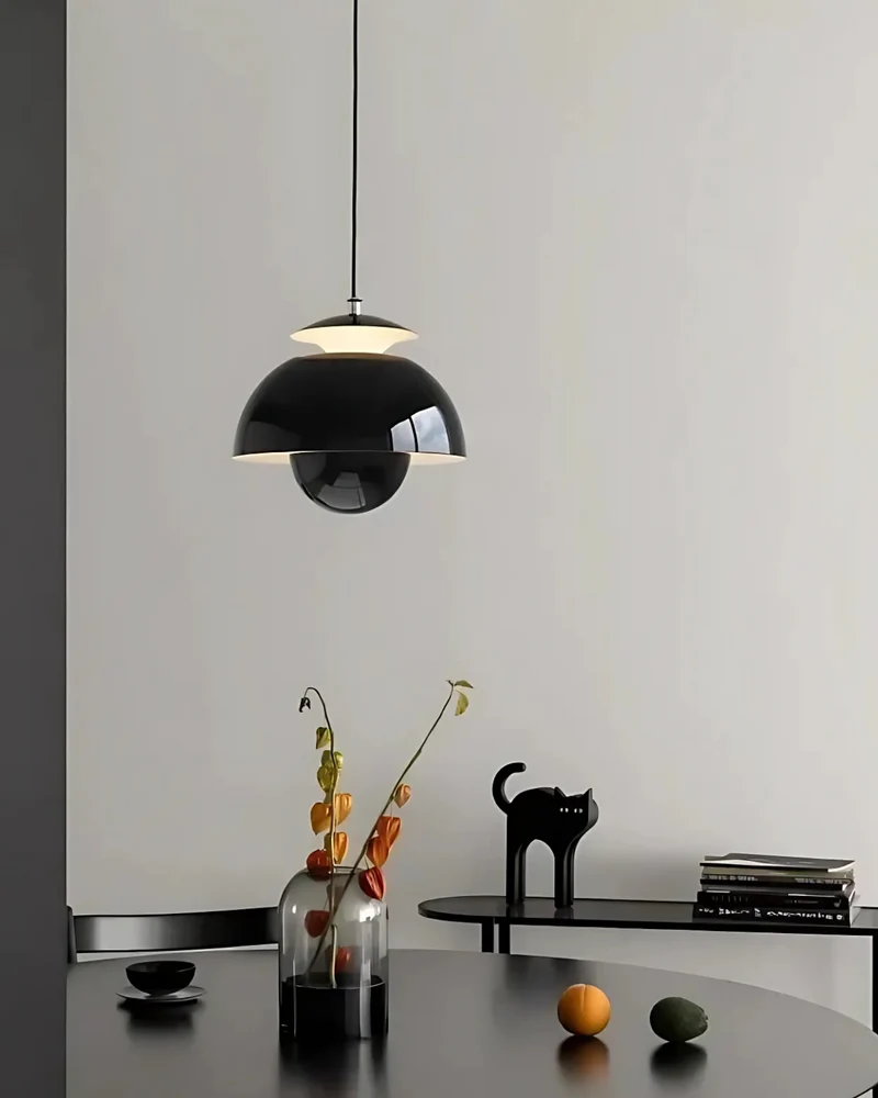 Minimalistische Hanglamp Wit Rond Design Scandinavisch Interieur Eetkamer Slaapkamer Woonkamer Sfeerverlichting | Sansoti