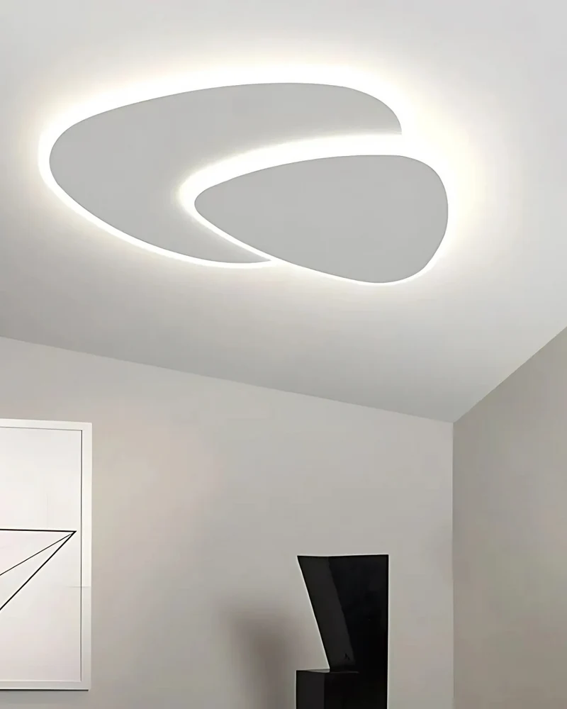 Plafondlamp Asymmetrisch Ontwerp LED Verlichting Warm Licht Modern Interieur Woonkamer Slaapkamer Eetkamer Minimalistische Designlamp | Sansoti