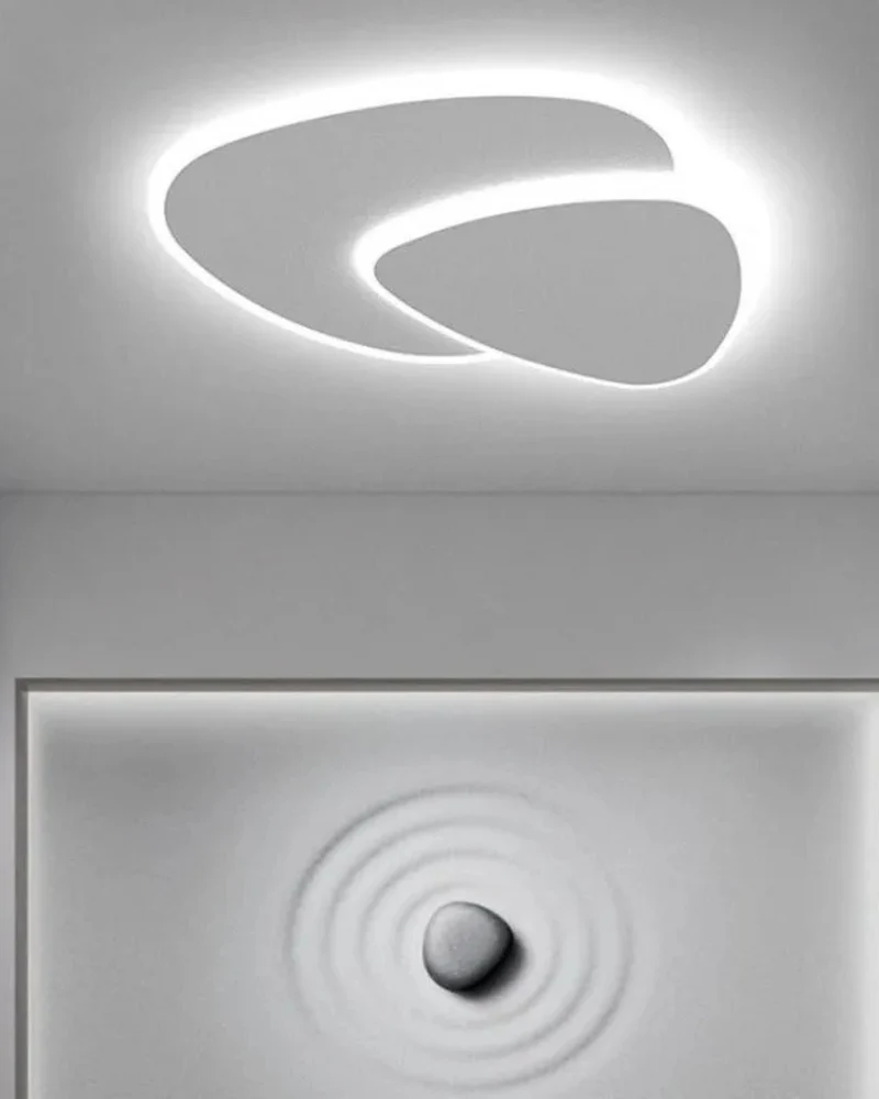 Plafondlamp Asymmetrisch Ontwerp LED Verlichting Warm Licht Modern Interieur Woonkamer Slaapkamer Eetkamer Minimalistische Designlamp | Sansoti