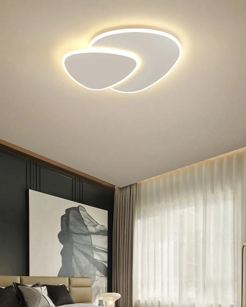 Plafondlamp Asymmetrisch Ontwerp LED Verlichting Warm Licht Modern Interieur Woonkamer Slaapkamer Eetkamer Minimalistische Designlamp | Sansoti