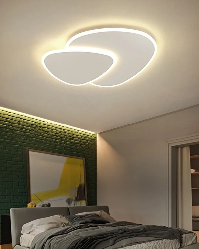 Plafondlamp Asymmetrisch Ontwerp LED Verlichting Warm Licht Modern Interieur Woonkamer Slaapkamer Eetkamer Minimalistische Designlamp | Sansoti