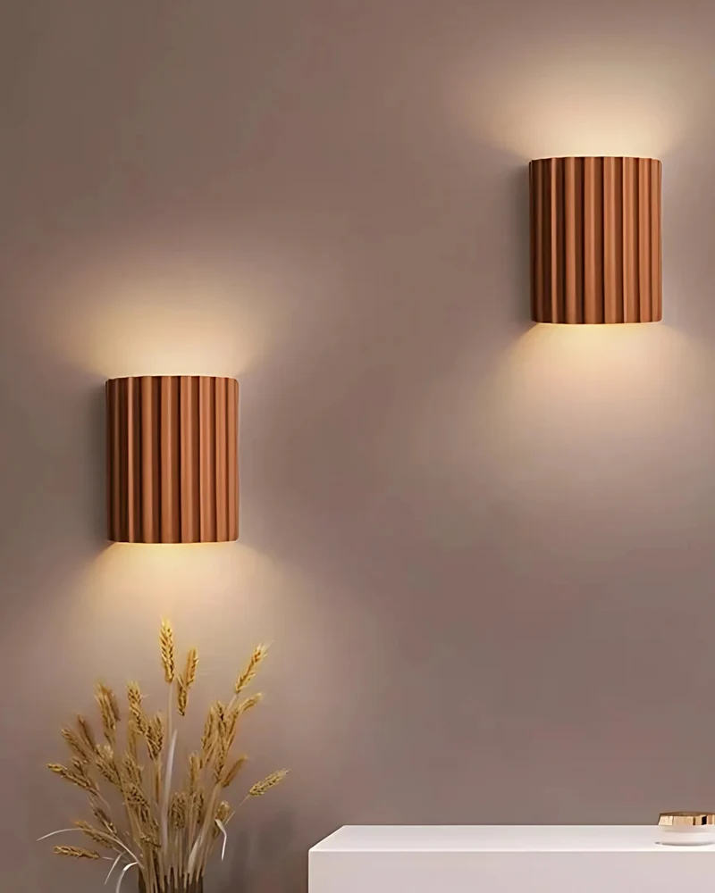 Wandlamp Ribbelstructuur Groen Met Tweezijdige Lichtbundel Voor Sfeervolle Ruimtes | Sansoti