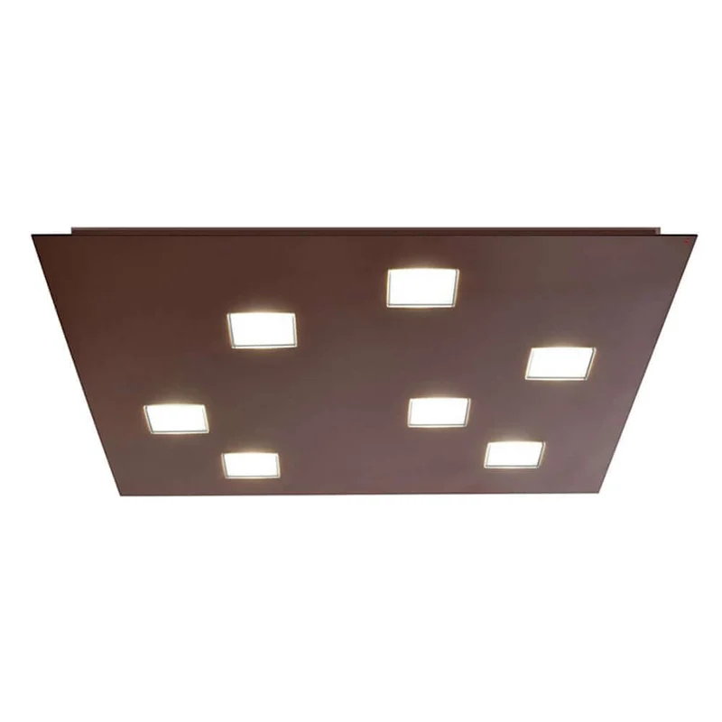 Fabbian Quarter LED-Deckenleuchte quadratisch 7-flammig