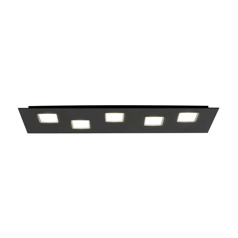 Fabbian Quarter LED-Deckenleuchte rechteckig 5-flammig
