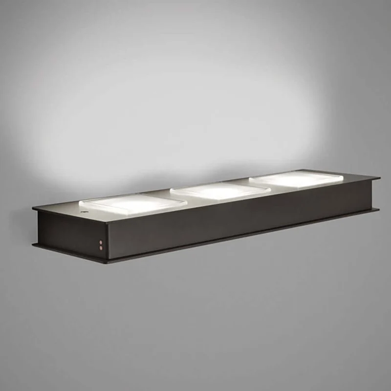 Fabbian Quarter LED-Wandleuchte rechteckig 3-flammig