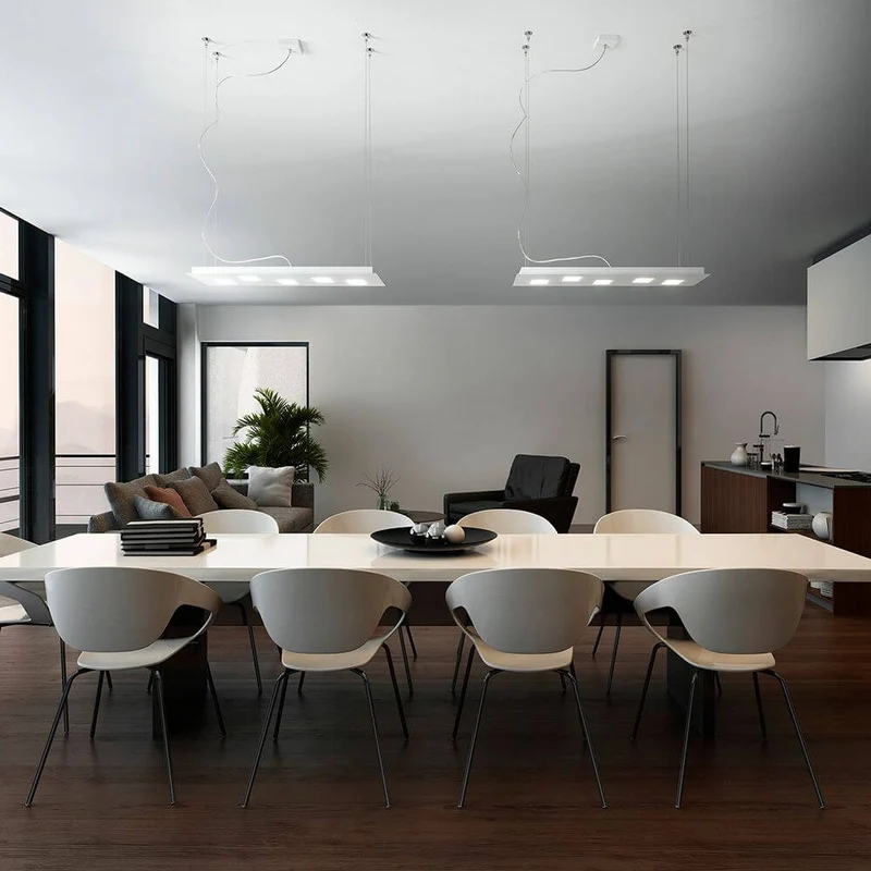 Fabbian Quarter LED-Pendelleuchte rechteckig