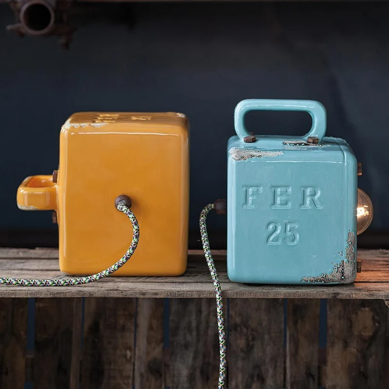 Ferroluce Industrial Retro-Tischleuchte mit Schalter