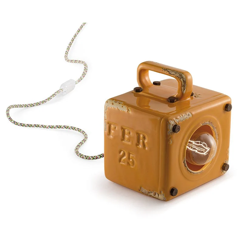 Ferroluce Industrial Retro-Tischleuchte mit Schalter