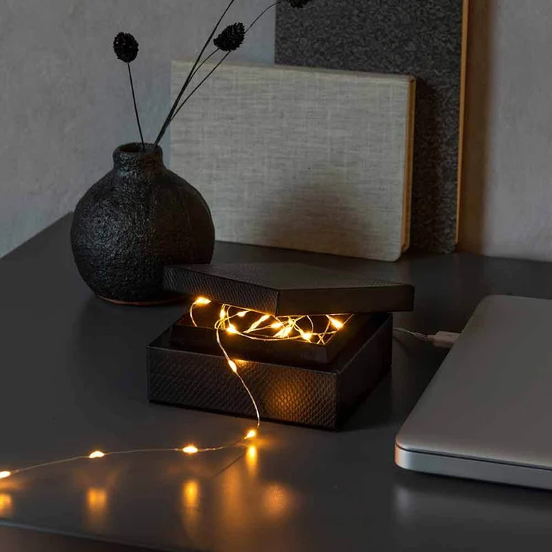 2,5m Micro LED Lichterkette mit USB Anschluss 50 Lichtpunkte