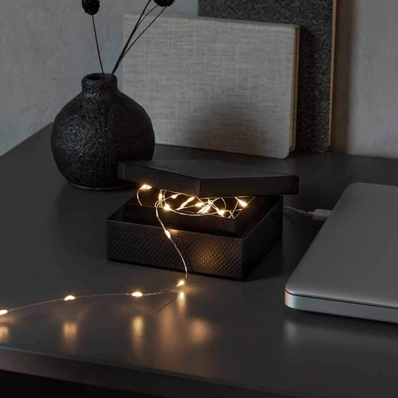 2,5m Micro LED Lichterkette mit USB Anschluss 50 Lichtpunkte