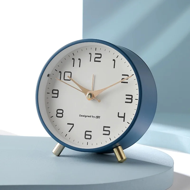 Tafelklok Scandinavisch Stil Uurwerk Metaal Glas Slaapkamer Woonkamer Modern | Sansoti