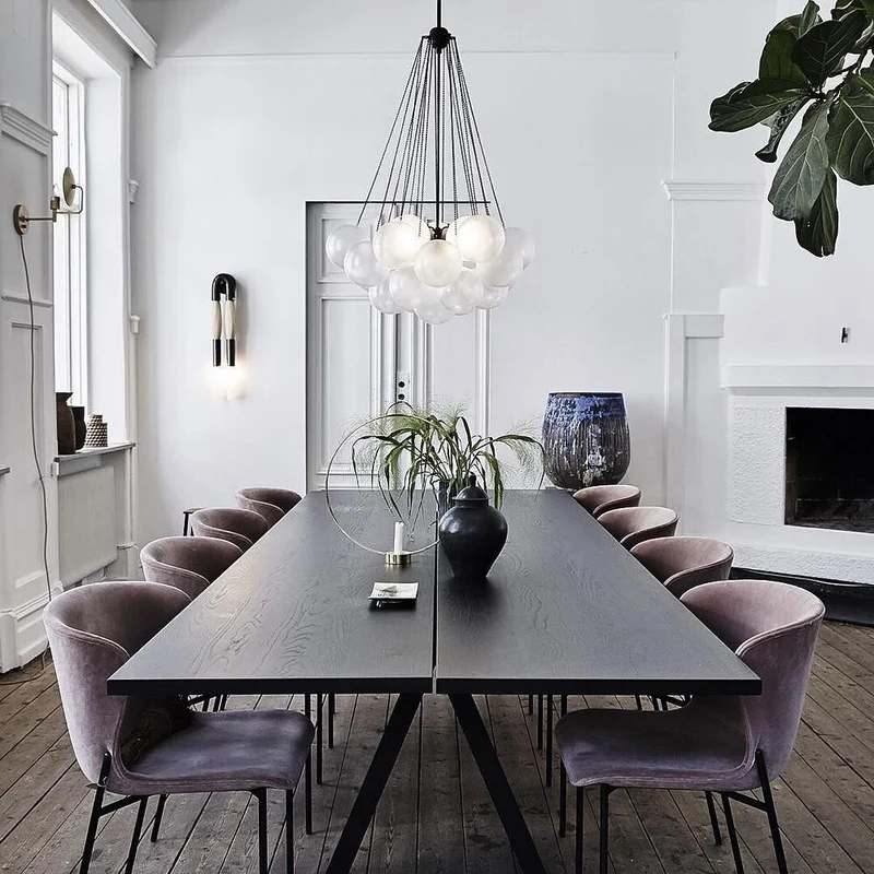 Glazen Bollenhanglamp 19-37 Bollen Goud Metaal Eetkamer Woonkamer | Sansoti