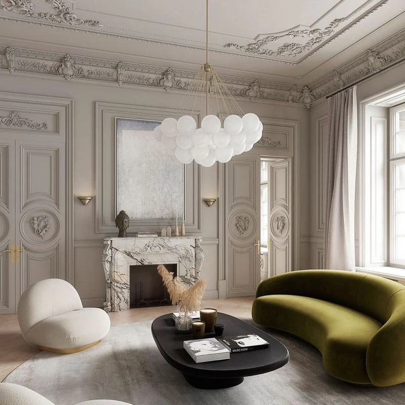 Glazen Bollenhanglamp 19-37 Bollen Goud Metaal Eetkamer Woonkamer | Sansoti