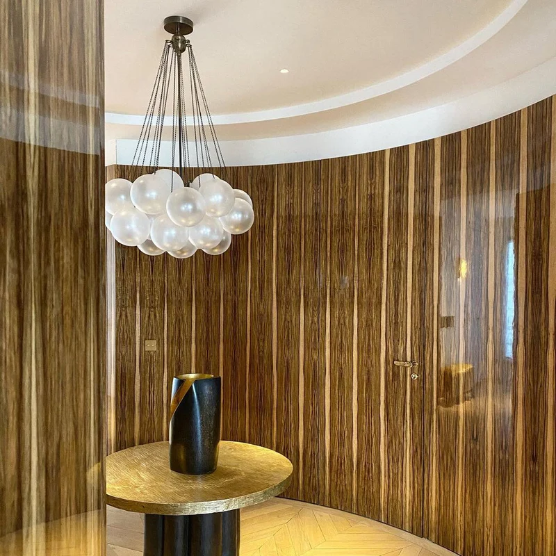 Glazen Bollenhanglamp 19-37 Bollen Goud Metaal Eetkamer Woonkamer | Sansoti