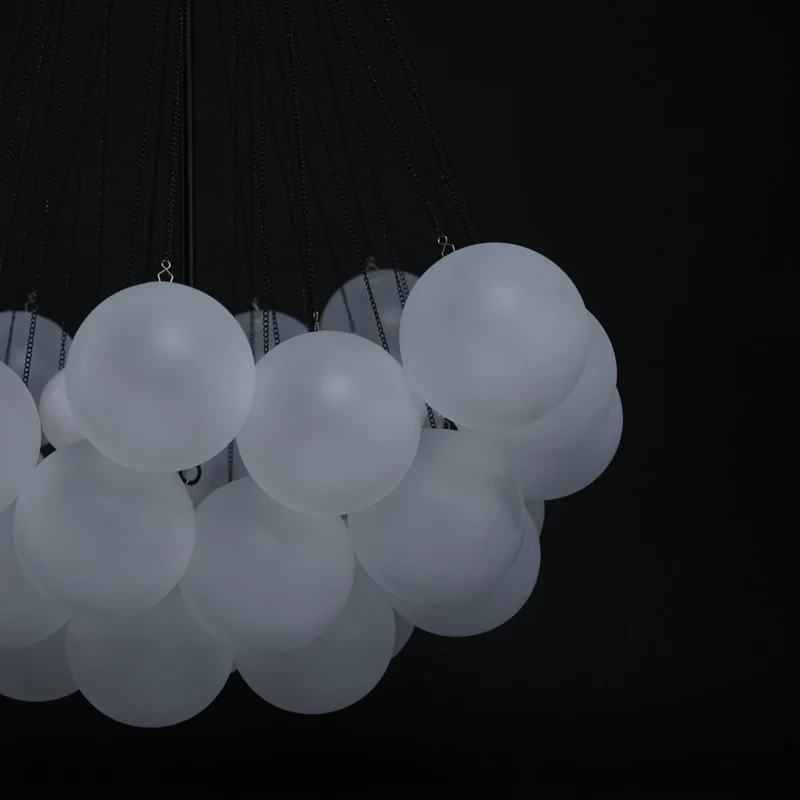 Glazen Bollenhanglamp 19-37 Bollen Goud Metaal Eetkamer Woonkamer | Sansoti