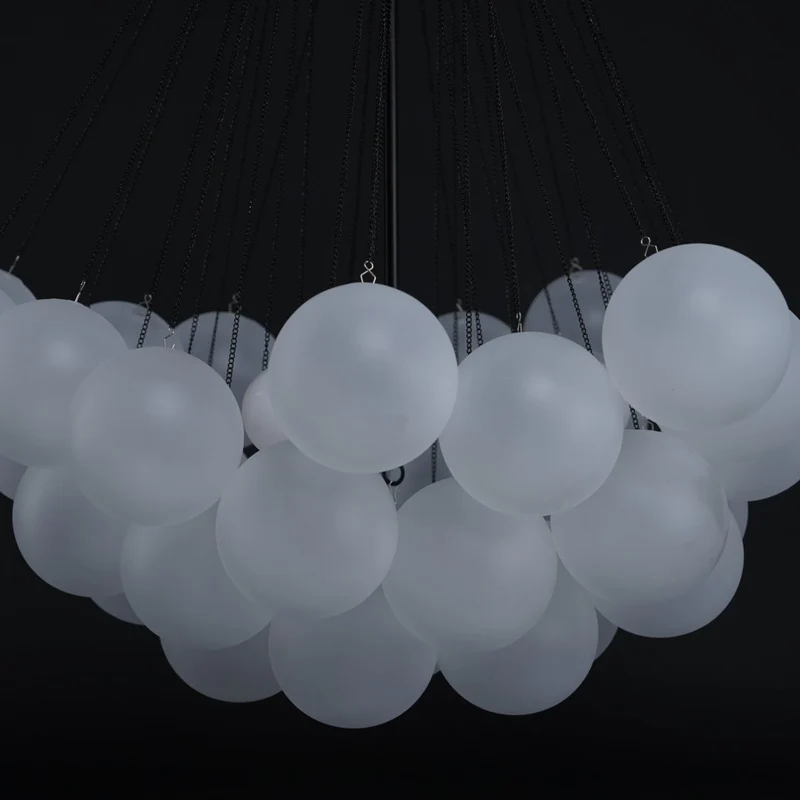 Glazen Bollenhanglamp 19-37 Bollen Goud Metaal Eetkamer Woonkamer | Sansoti
