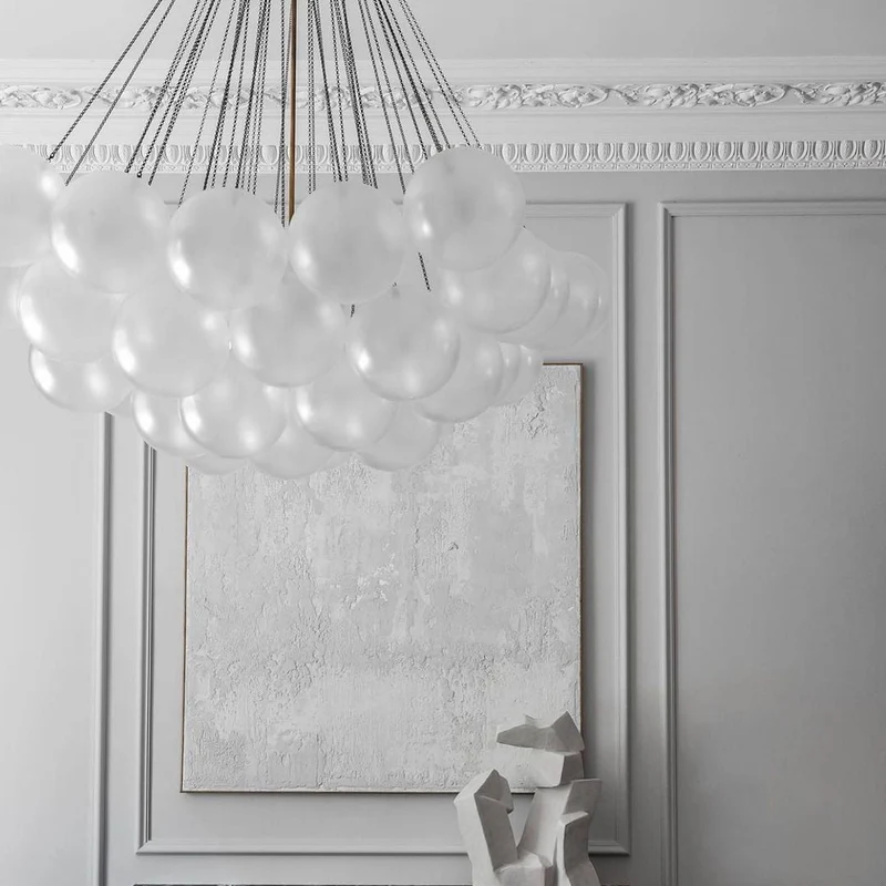 Glazen Bollenhanglamp 19-37 Bollen Goud Metaal Eetkamer Woonkamer | Sansoti