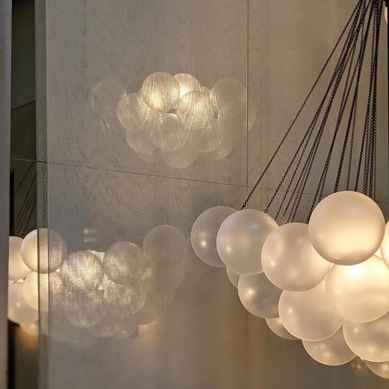 Glazen Bollenhanglamp 19-37 Bollen Goud Metaal Eetkamer Woonkamer | Sansoti