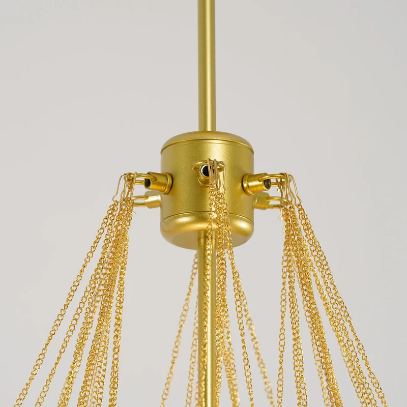 Glazen Bollenhanglamp 19-37 Bollen Goud Metaal Eetkamer Woonkamer | Sansoti