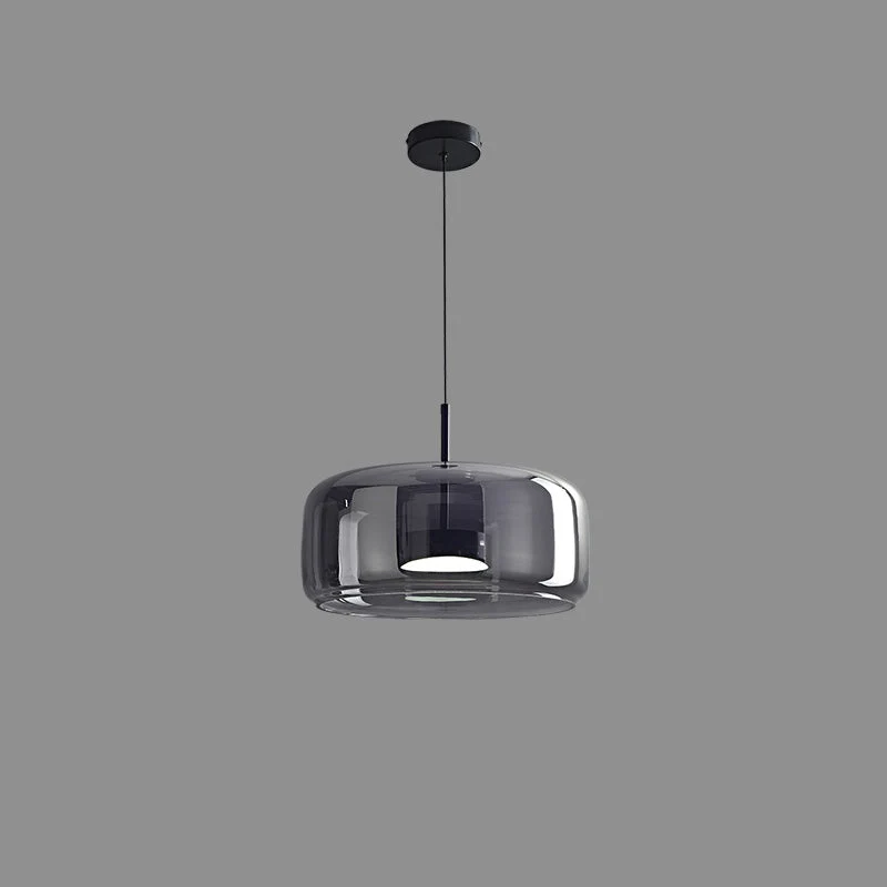 Hanglamp Geblazen Glas Amber Goud Rond Verstelbaar Eettafel Woonkamer Modern | Sansoti