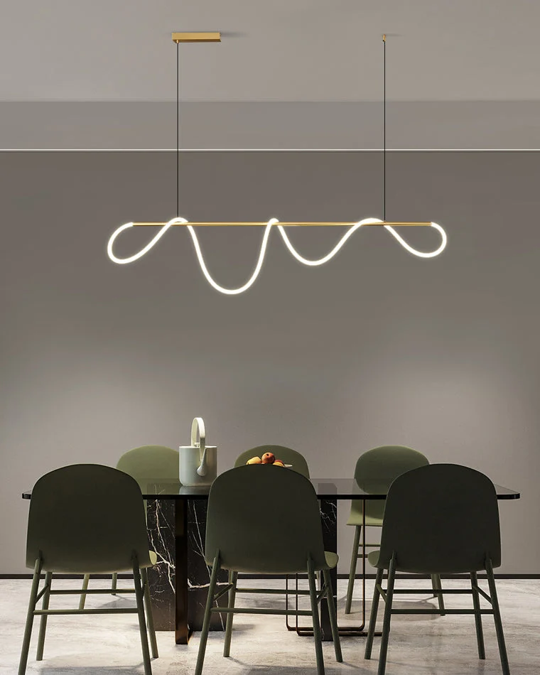 Hanglamp Touw Led Cirkel Messing Dimbaar 3 Maten Eetkamer Woonkamer Minimalistisch | Sansoti