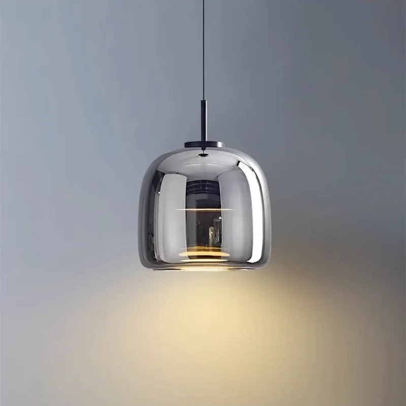 Nordische Hanglamp Glas LED Cognac Rookgrijs Scandinavisch | Sansoti