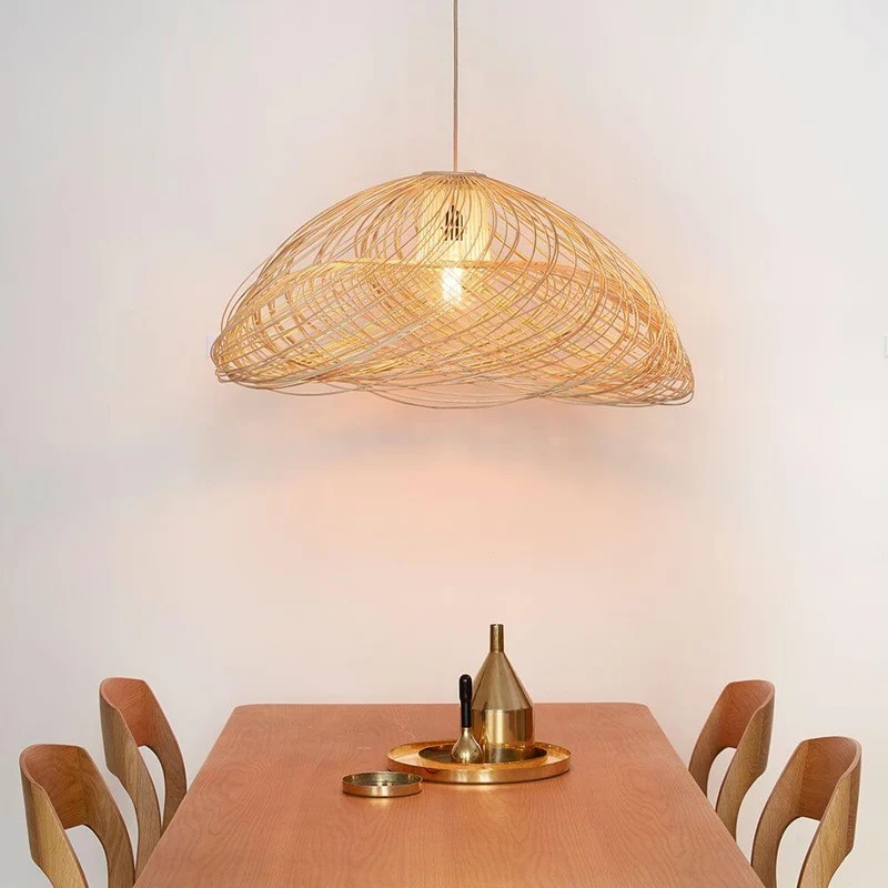 Forestier Rattan-Pendelleuchte Satelise