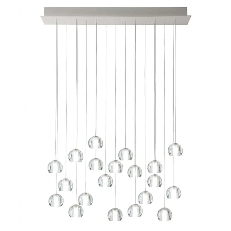 Fabbian Multispot LED-Hängeleuchte Beluga 20-flammig eckig